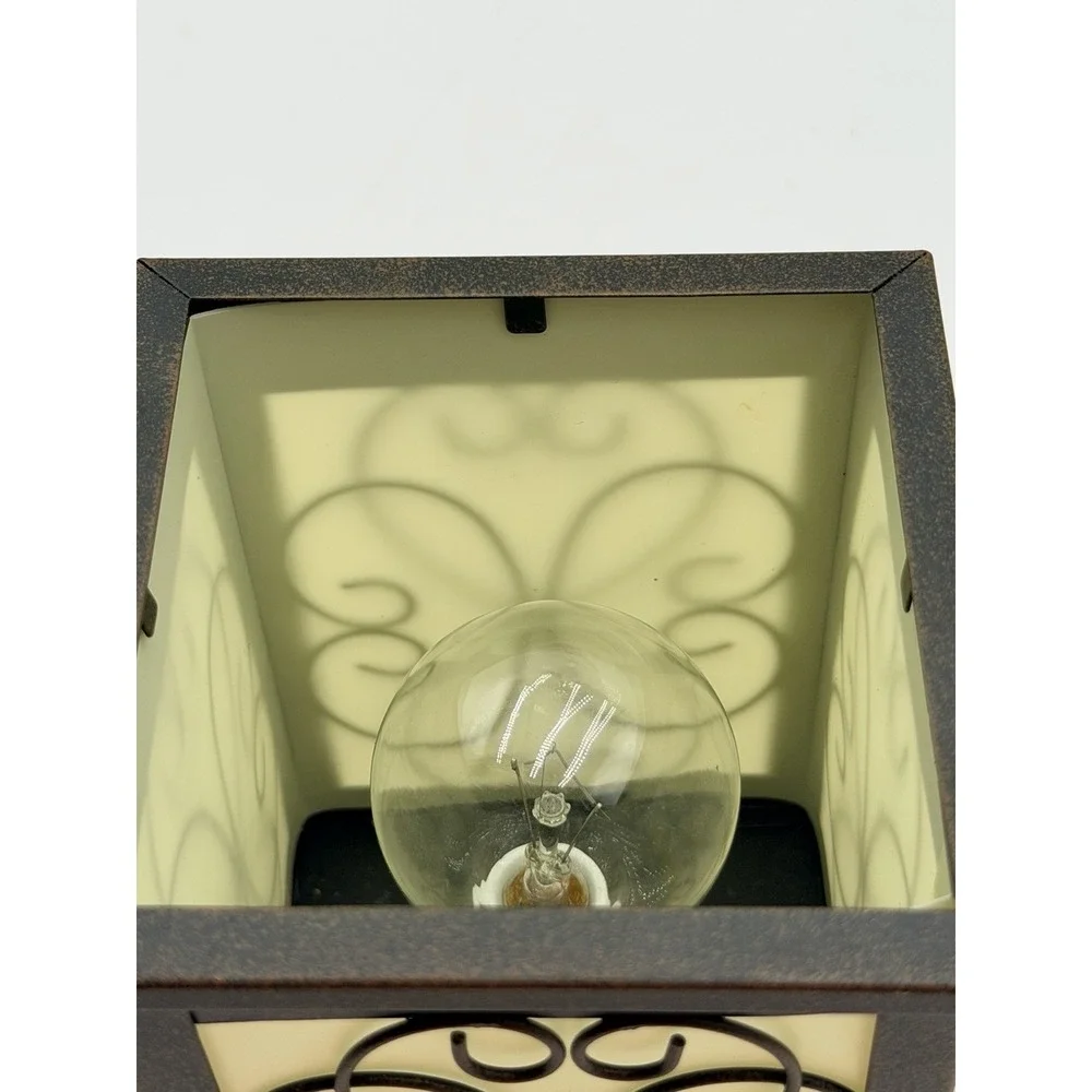 Mission Style Accent Table Lamp Bronze Metal Base WORKS